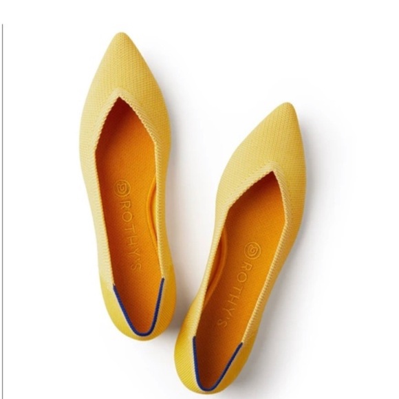 🌻Rothy’s Retired Sunshine Yellow The Point Shoe 7.5 - Picture 1 of 5